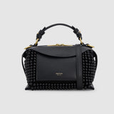Oroton Mica Mini Bowler Beaded | Black