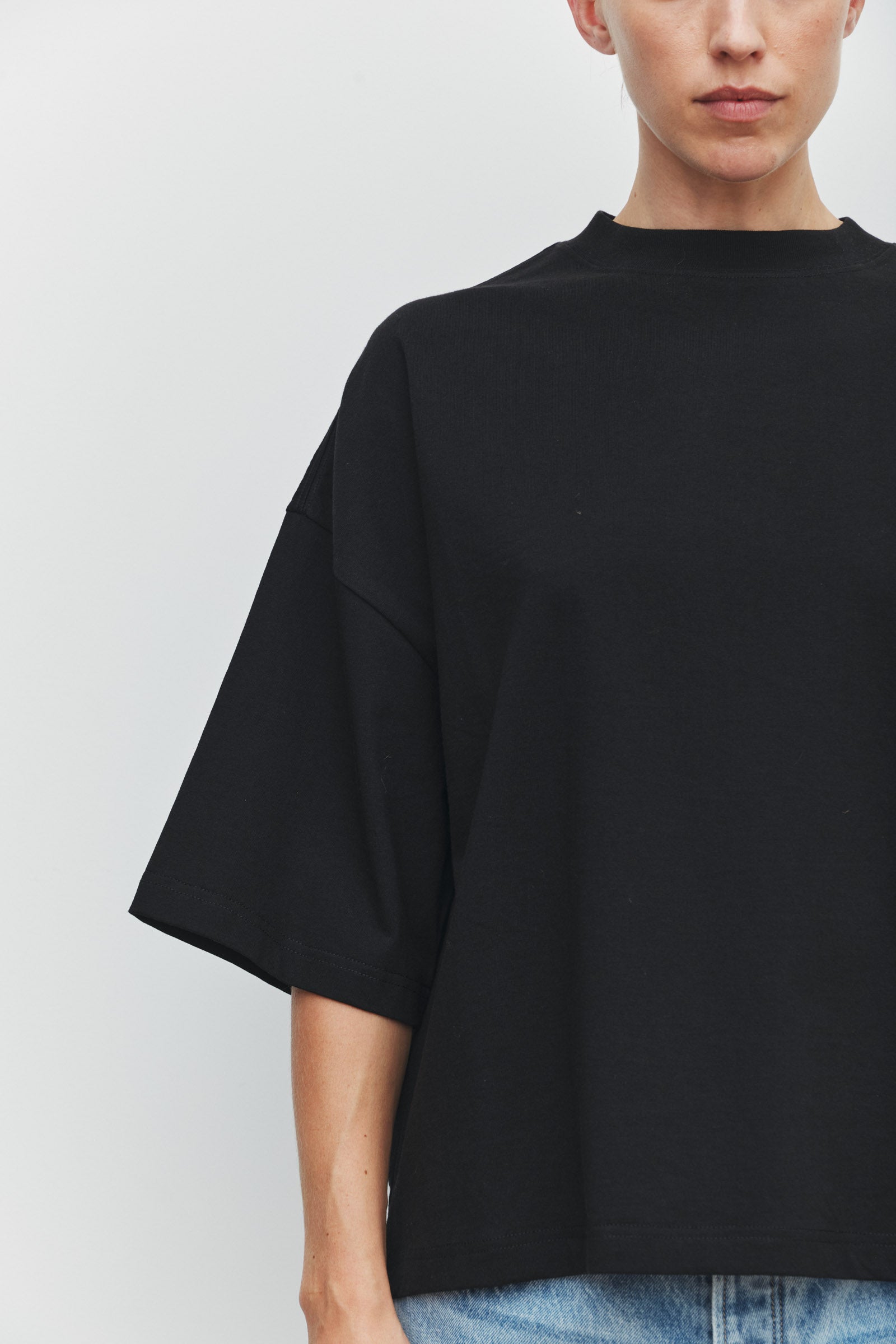 Max Cotton Oversized Tee Black