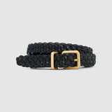 Oroton Remi Woven 20mm Belt | Black