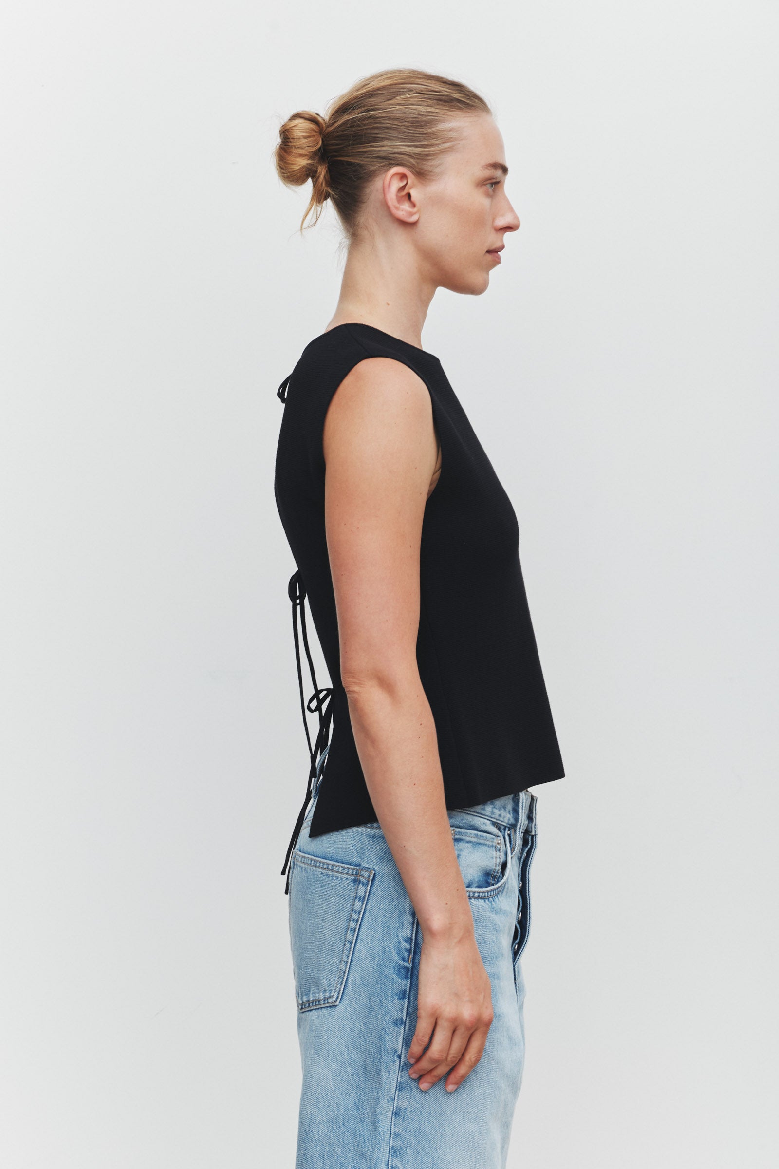 Evelyn Milano Knit Top Black