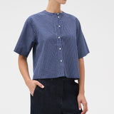 Oroton Check Tie Neck Shirt | North Sea