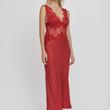 Third Form Visions Deep V Maxi Dress | Crimson