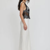 Third Form Visions Lace Floor Length Maxi Dress | Ivory & Black