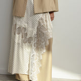 Third Form Visions Lace Frill Dress | Cream Polka Dot