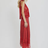 Third Form Visions Handkerchief Skirt | Crimson