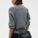 Oroton Mica Mini Bowler Beaded | Black