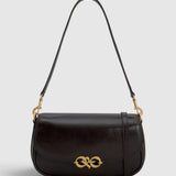 Oroton Olivia Day Bag Crackle | True Chocolate