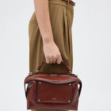Oroton Mica Bowler Vegan Leather | Dark Chestnut