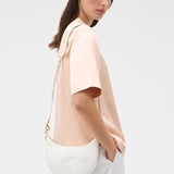 Oroton Florence Small Shoulder Bag Texture | Warm White