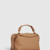 Oroton Mica Mini Bowler Smooth Broidery | Praline (PRE-ORDER)