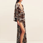 Maia Long Sleeve Plunged Maxi Dress