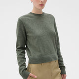 Oroton Warp Scarf Knit | Soft Khaki