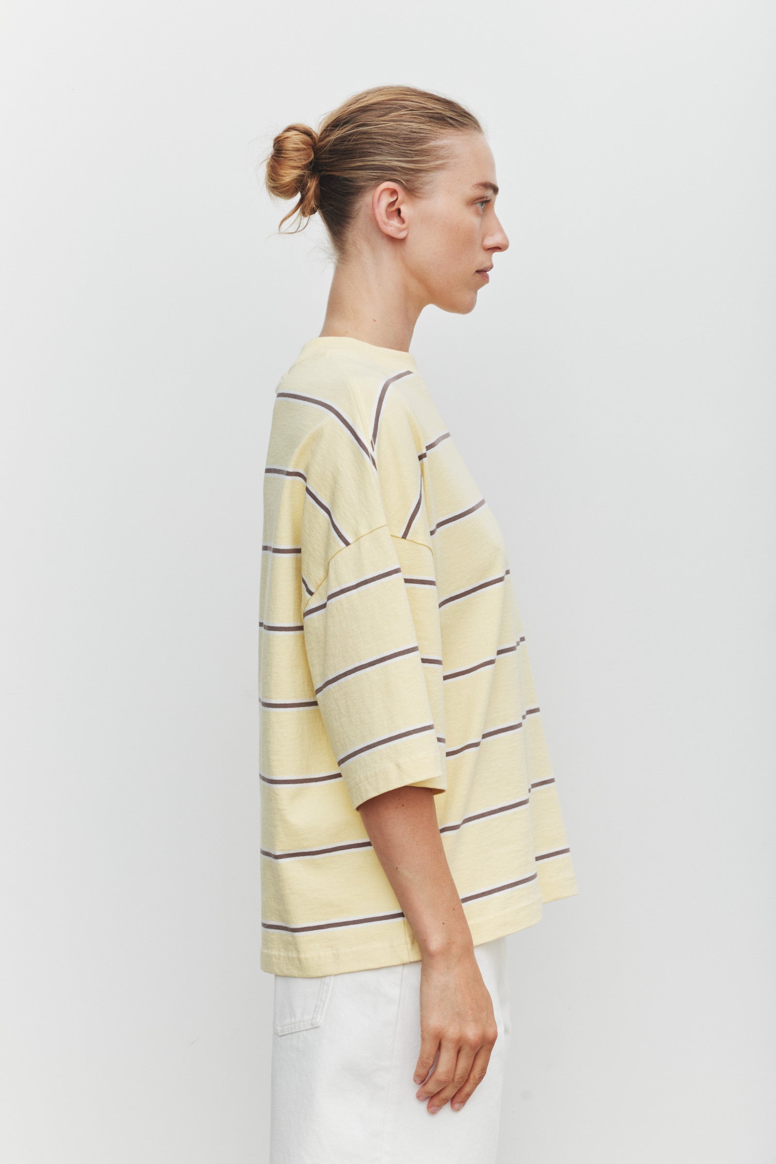 Nora Cotton Stripe Oversized Tee Rind Stripe