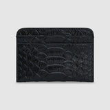 Oroton Texture Credit Card Sleeve | Black Snake (PRE-ORDER)
