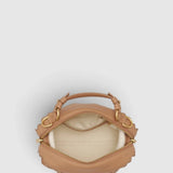 Oroton Mica Mini Bowler Smooth Broidery | Praline (PRE-ORDER)