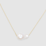 Oroton Marleigh Pearl Pendant | Worn Gold/ White