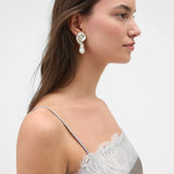 Oroton Maurie Pearl Drop Stud Earring | Pearl/Silver (PRE-ORDER)