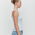 Robyn Scoop Neck Rib Tank Powder Blue
