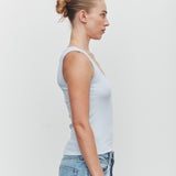 Robyn Scoop Neck Rib Tank Powder Blue