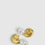 Oroton Maurie Pearl Drop Stud Earring | Pearl/Gold (PRE-ORDER)