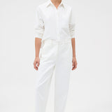 Oroton White Twill Pant | White