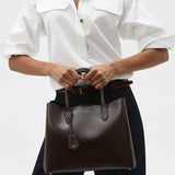 Oroton Muse Three Pocket Day Bag | Dark Chocolate (PRE-ORDER)