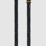 Oroton Remi Woven 20mm Belt | Black